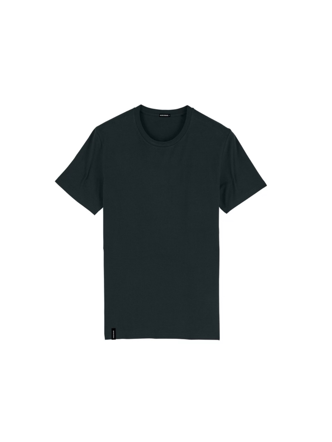 Økologisk sort T-shirt til mænd – klassisk pasform, dansk design og GOTS-certificeret, produceret i Portugal